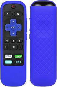 img 4 attached to 📱 Dark Blue Silicone Protective Cover for Roku 3600R/3800/3900/Voice RCAL7R Remote - Compatible with TCL Roku Steaming Stick/Voice/Express/Premiere TV Remote Controller