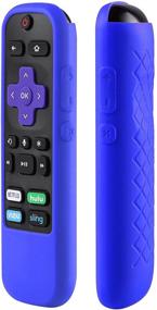 img 1 attached to 📱 Dark Blue Silicone Protective Cover for Roku 3600R/3800/3900/Voice RCAL7R Remote - Compatible with TCL Roku Steaming Stick/Voice/Express/Premiere TV Remote Controller