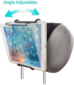 img 4 attached to 📱 Универсальное автомобильное крепление для заднего сиденья с регулируемой зажимной механикой для iPad, планшетов Samsung и других устройств