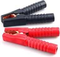 🔋 urbest black red 50a spring loaded car auto battery cable insulated alligator clamp clips (high current 200a alligator clip) логотип