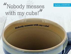 img 1 attached to Papa Bear Coffee Mug: 18oz Ceramic Mug with 🐻 'Nobody Messes with My Cubs' Quote - Perfect Gift for Dad!