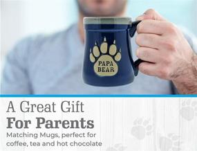 img 2 attached to Papa Bear Coffee Mug: 18oz Ceramic Mug with 🐻 'Nobody Messes with My Cubs' Quote - Perfect Gift for Dad!