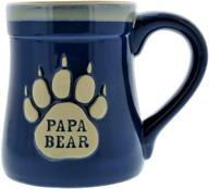 papa bear coffee mug: 18oz ceramic mug with 🐻 'nobody messes with my cubs' quote - perfect gift for dad! logo