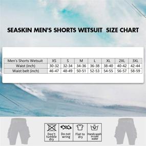 img 3 attached to Seaskin Men's Wetsuit Shorts - 2.5mm Thick Neoprene Trunks with Large Pocket for Snorkeling, Swimming, Diving, Canoeing - Premium Warmth