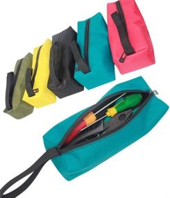 img 1 attached to 🛠️ 5 Packs Canvas Zippered Pouches: Versatile Hand Tool Pouch Tote Bag – Heavy Duty, Waterproof, and Organized Storage for DIY Handyman Dad
