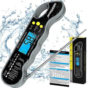 img 4 attached to 🌡️ AMAGARM Instant Read Meat Thermometer - Ultra Fast and Waterproof Digital Food Thermometer with Backlight, Magnet, and Foldable Probe. Ideal for Kitchen Cooking, Deep Fry, Outdoor BBQ, and Grill.