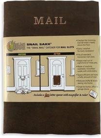 img 4 attached to 🐌 SNAIL SAKK: Mail Catcher for Mail Slots - CHOCOLATE. Say goodbye to mail clutter! Minimizes drafts, enhances privacy, and beyond. Hassle-free installation, no tools or screws required. Ideal for home, office, and garage doors. (Basket, Bag)