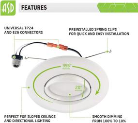 img 1 attached to ASD 6 Inch LED Retrofit Gimbal Downlight: An Efficient Lighting Solution for Enhanced Illumination