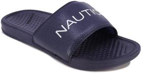 img 4 attached to 👟 Black Nautica Dolan Men's Athletic Slide Comfort Sandal Shoes - Size 9