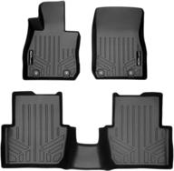 🚗 custom fit floor mats set for 2016-2021 mazda cx-3 - maxliner, 2-row liner in black logo