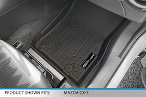 img 2 attached to 🚗 Custom Fit Floor Mats Set for 2016-2021 Mazda CX-3 - MAXLINER, 2-Row Liner in Black