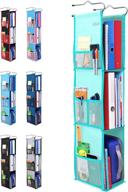 📚 upgraded abra company hanging locker organizer: eco-friendly 3 shelf for school, gym, work & storage - adjustable school locker shelf (ocean turquoise), health-conscious fabric ideal for children логотип