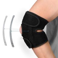 future way tennis elbow brace: adjustable compression sleeve with dual-spring stabilizer for men and women logo