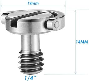 img 2 attached to 📷 5 Packs of Stainless Steel D Shaft D-Ring 1/4" Tripod Screw, Mounting Screw Adapter, Quick Release Camera Screw for Camera Camcorder Tripod Monopod with QR Quick Release Plate