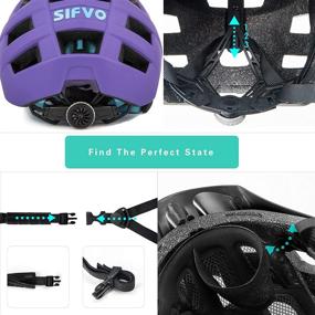 img 3 attached to SIFVO Youth Bike Helmet with Removable Visor - Adjustable & Lightweight for Ages 10+ (55-58 cm) - Mountain Bike Helmet for Boys and Girls