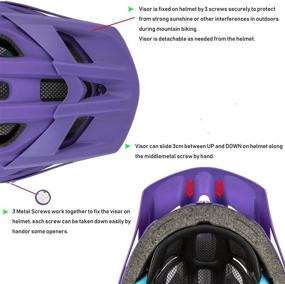 img 2 attached to SIFVO Youth Bike Helmet with Removable Visor - Adjustable & Lightweight for Ages 10+ (55-58 cm) - Mountain Bike Helmet for Boys and Girls