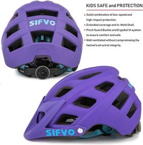 img 1 attached to SIFVO Youth Bike Helmet with Removable Visor - Adjustable & Lightweight for Ages 10+ (55-58 cm) - Mountain Bike Helmet for Boys and Girls