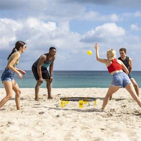 img 1 attached to Experience Fun & Action with Kan Jam Strike Jam 360 Roundnet: Perfect Backyard Game or Portable Beach Game Set