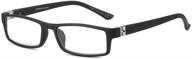 👓 paranoid anti-blue reading glasses 2.5x: high-definition lenses for computers, game consoles, and tv with anti-glare & elastic paint coating – suitable for men and women (black, 4.00), 180° spring hinges frames logo