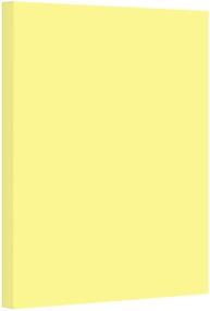 img 4 attached to 📄 67lb Canary Pastel Color Card Stock Paper - Medium Weight Cardstock for Arts, Crafts, Coloring, Announcements, Stationery Printing at School, Office, Home - 8.5 x 11 - Pack of 50 Sheets