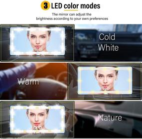 img 3 attached to Innovative Car Visor Vanity Mirror: Enhance your Makeup Routine with LED Lights & Intelligent Dimming Features!