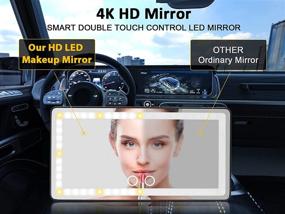 img 1 attached to Innovative Car Visor Vanity Mirror: Enhance your Makeup Routine with LED Lights & Intelligent Dimming Features!