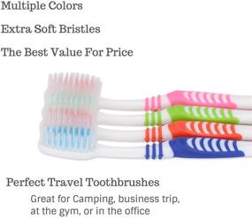 img 3 attached to Convenient & Affordable G-Smile 144 Disposable Toothbrushes, Extra Soft Bristles for Gentle Brushing, Individually Wrapped – Ideal for Travel and On-the-Go Dental Care