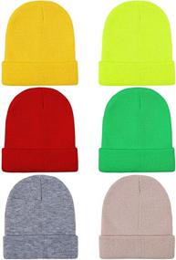 img 4 attached to 🧢 Winter Knitted Beanies for Boys by Cooraby - Weather Accessories