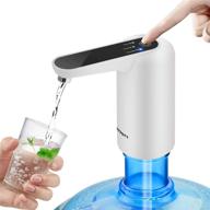 💧 maypott water bottle pump: portable 5 gallon water pump with tds water quality tester - usb charged, low noise, safe & healthy for home, office, camping - white logo