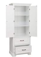 🚪 white st. james bathroom storage linen cabinet by teamson home logo