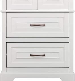 img 3 attached to 🚪 White St. James Bathroom Storage Linen Cabinet by Teamson Home