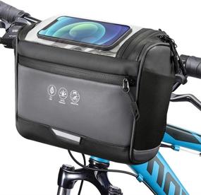 img 4 attached to 🚴 WOTOW Large Reflective Bike Handlebar Bag: Water-Resistant Storage Pannier with Touchable Transparent Phone Holder Pouch for Outdoor Cycling, Men and Women, Road and MTB