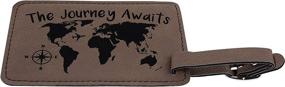 img 3 attached to Journey Awaits Luggage Engraved Leather Travel Accessories
