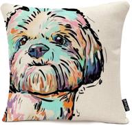 vibrant cartoon dog cushion cover for stylish home décor - 18 x 18 inch логотип