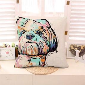 img 2 attached to Vibrant Cartoon Dog Cushion Cover for Stylish Home Décor - 18 x 18 Inch