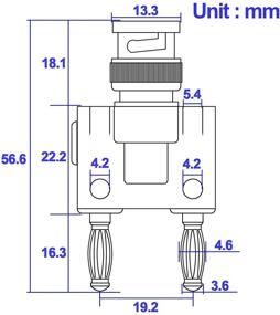 img 3 attached to 🔌 BNC Мужской к Dual Banana Мужской Разъем Jack Binding Posts RF Коаксиальный Адаптер - Превосходный Коаксиальный Разветвительный Коннектор Пакет из 2