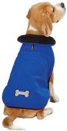 🐶 blue reflective thermal pet jacket by zack & zoey логотип