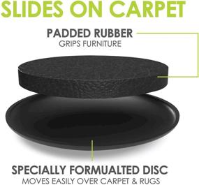 img 3 attached to 🪑 Slipstick CB130 Reusable Furniture Sliders (16 Pack) - Premium 2-1/4 Inch Round Furniture Movers for Carpet & Rugs - Easy Sliding with Plastic Slider Feet Coasters