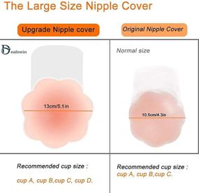 img 1 attached to Silicone Breast Lift Nipple Covers for A-D Cup | Reusable Pasties | 5.1 Inch Size