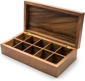 img 3 attached to Ironwood Gourmet Acacia Wood 🍃 Double Tea Box - Rectangular Vauxhall Design
Железное дерево Акация 🍃 Двойная чайная шкатулка - Прямоугольный дизайн Воксхолл