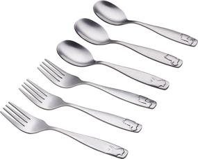 img 2 attached to ANNOVA Silverware Childrens Flatware Stainless Feeding and Solid Feeding