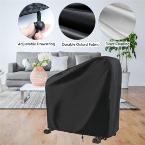 img 2 attached to 🚴 Waterproof Exercise Bike Cover - Ideal for Indoor & Outdoor Fitness - Rilime Upright Cycling Protective Dustproof Windproof Bicycle Cover