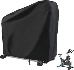 img 4 attached to 🚴 Waterproof Exercise Bike Cover - Ideal for Indoor & Outdoor Fitness - Rilime Upright Cycling Protective Dustproof Windproof Bicycle Cover