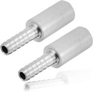 🍺 pack of 2 joytube stainless steel aeration stones - 0.5 micron diffusion stones with 1/4" hose barb for home brewing beer - stainless steel oxygenation and carbonating stones logo