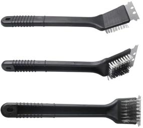 img 1 attached to 🔥 BBQ Grill Brush Set, 3-Sided Barbecue Grill Brush with Scraper, 12 Inch Length, Two Pack for Ultimate Grill Cleaning - Best Safe BBQ Cleaner Gift