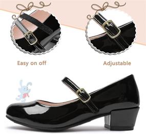 img 1 attached to Stylish and Comfortable: MIXIN Girls Mary Dress Shoes - Flats for Girls' Shoes