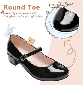 img 2 attached to Stylish and Comfortable: MIXIN Girls Mary Dress Shoes - Flats for Girls' Shoes
