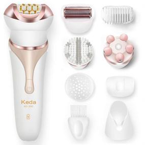 img 4 attached to 🪒 OOCOME 4-in-1 Epilator: Rechargeable Waterproof Women's Electric Shaver - Cordless, Wet & Dry Hair Removal and Bikini Trimming Kit