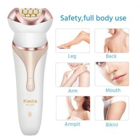 img 1 attached to 🪒 OOCOME 4-in-1 Epilator: Rechargeable Waterproof Women's Electric Shaver - Cordless, Wet & Dry Hair Removal and Bikini Trimming Kit