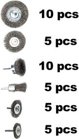 img 4 attached to Enhance Your Cleaning with EHomeA2Z Wire Wheel Steel Brushes - Premium Abrasive & Finishing Products